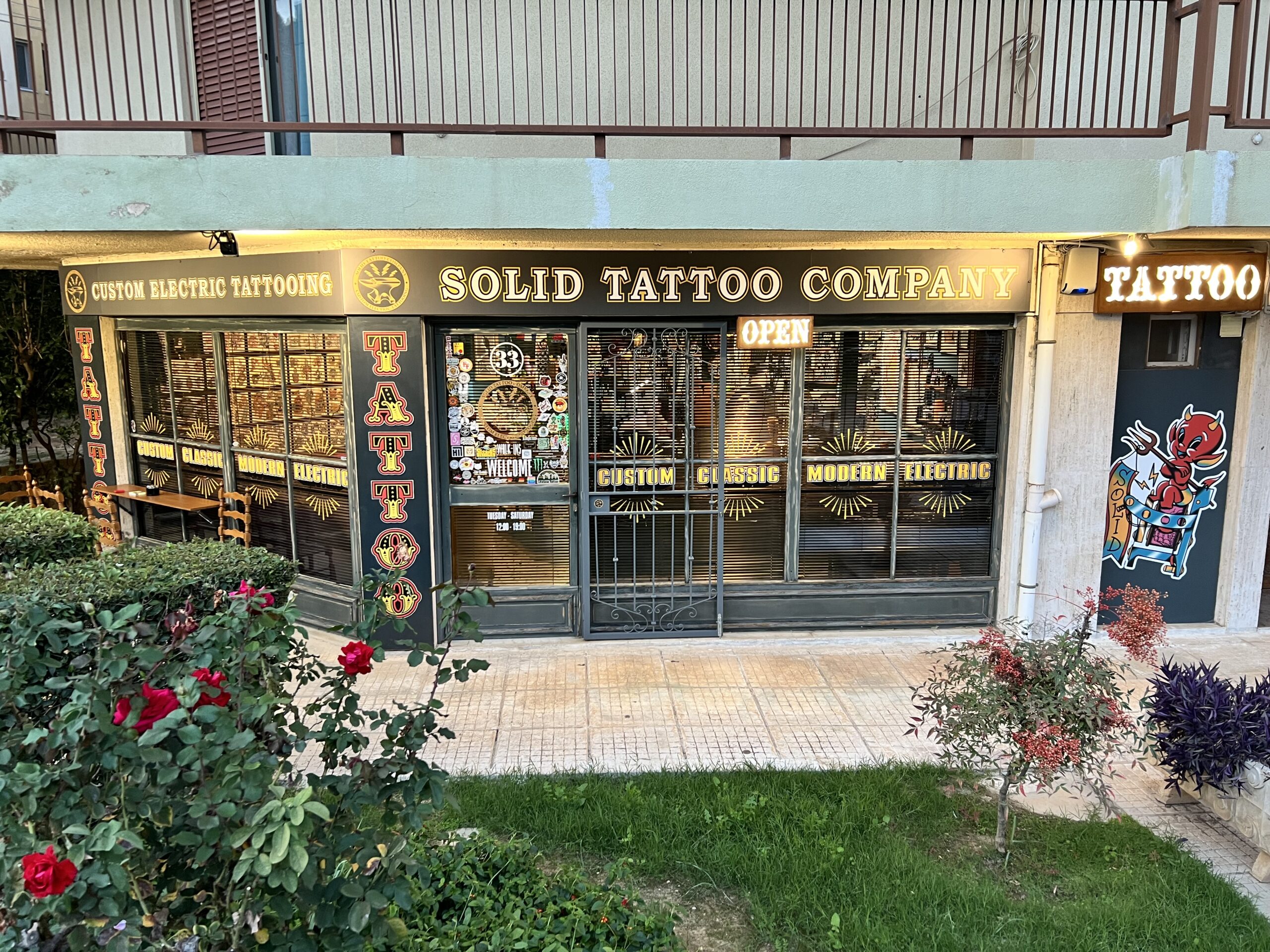 front of store